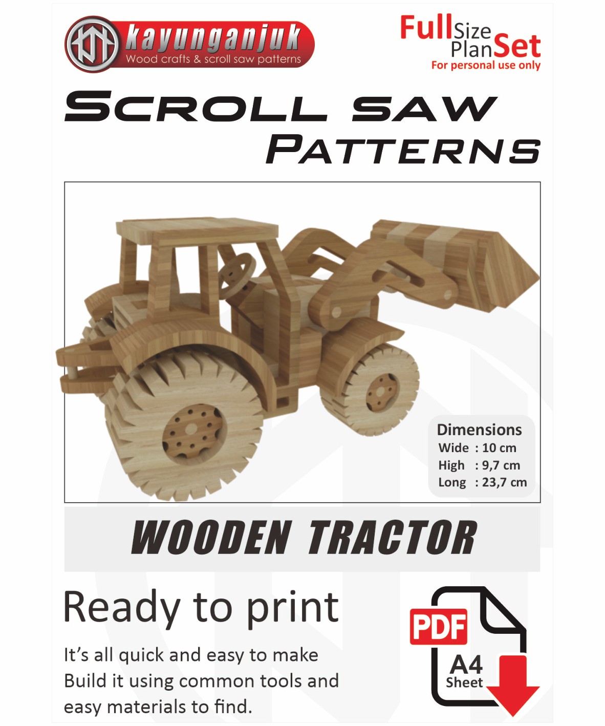 Tractor Wooden Toy Plans Kayu Nganjuk