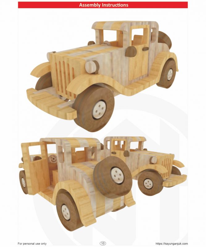 Ford Model A Wooden toy plans Kayu Nganjuk