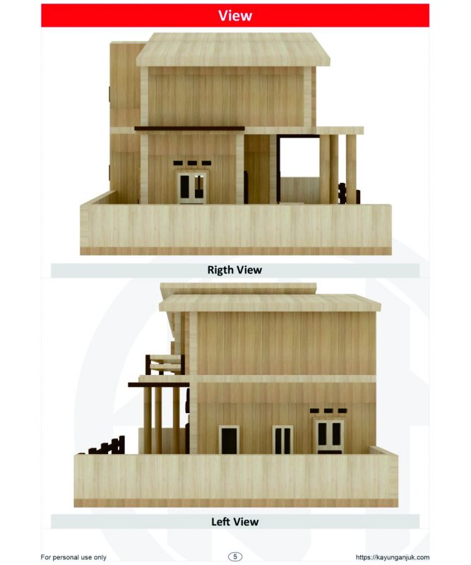 Wooden House 2 Plan set - Kayu Nganjuk