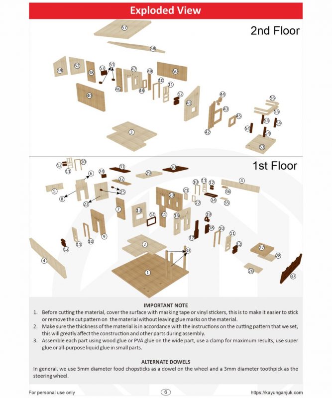 Wooden House 2 Plan set - Kayu Nganjuk