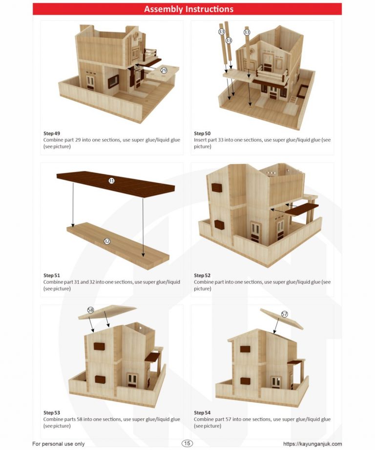 Wooden House 2 Plan set - Kayu Nganjuk