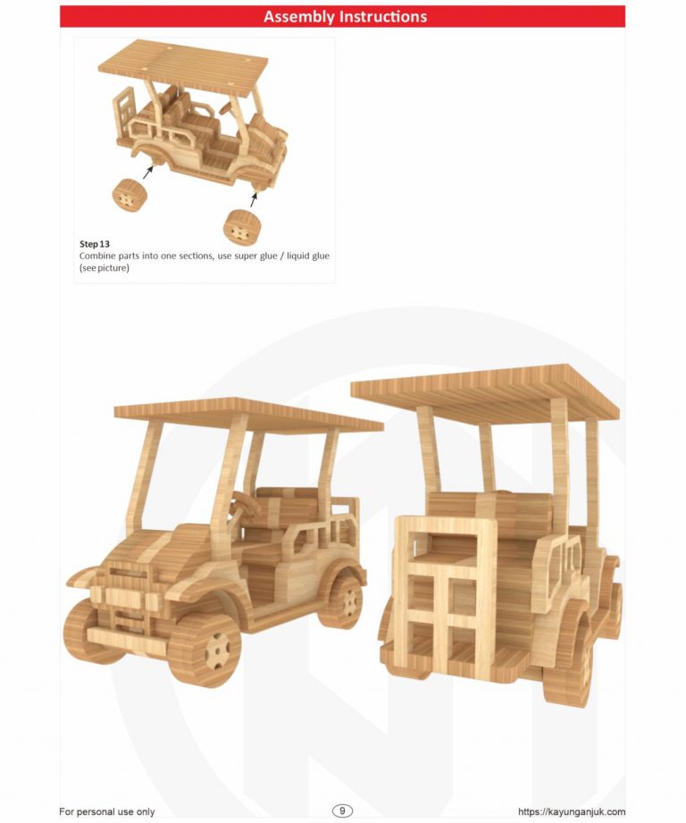 Golf Cart Wooden toy car plans download Kayu Nganjuk