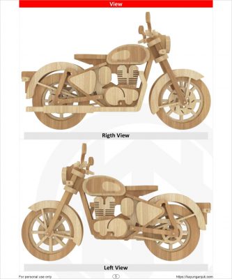 royal enfield wooden toy