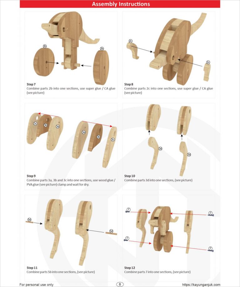 Kangaroo Wooden toy plans download - Kayu Nganjuk