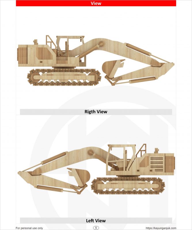 Caterpillar 320GC Excavator Wooden toy plans download