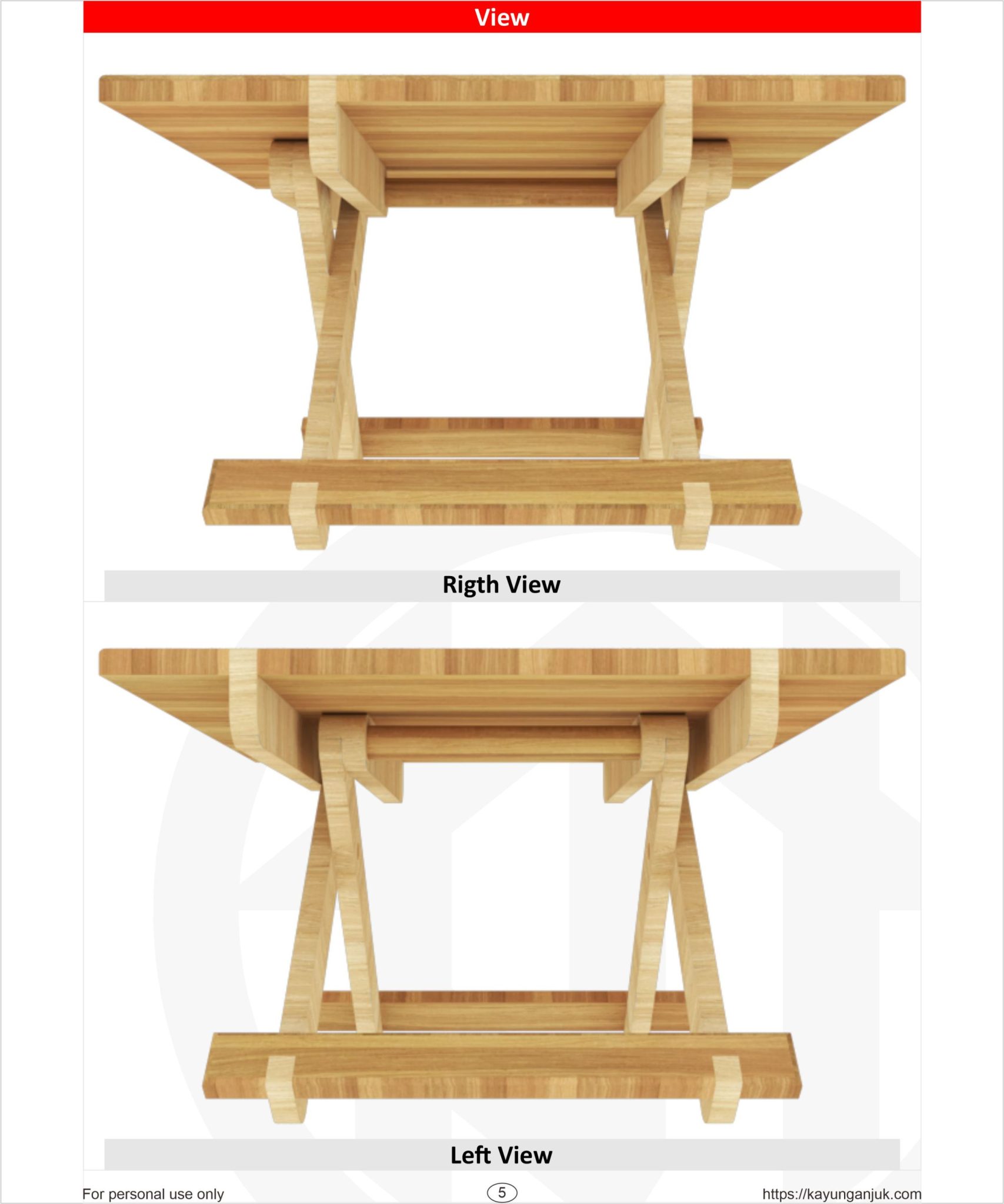 Folding Table Woodworking plans Download PDF Kayu Nganjuk