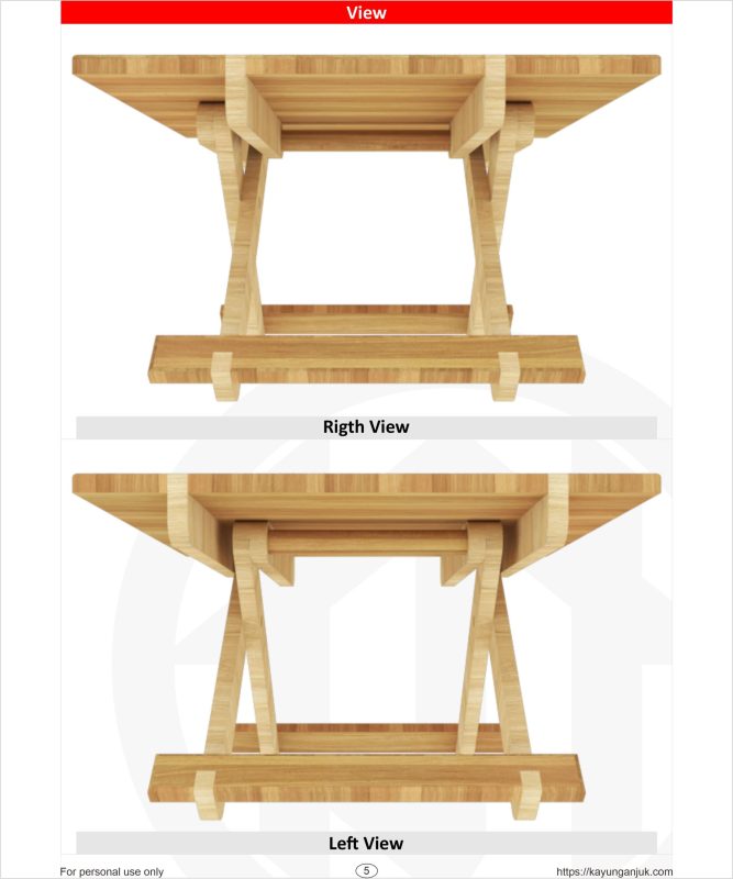 Folding Table Woodworking plans Download PDF Kayu Nganjuk