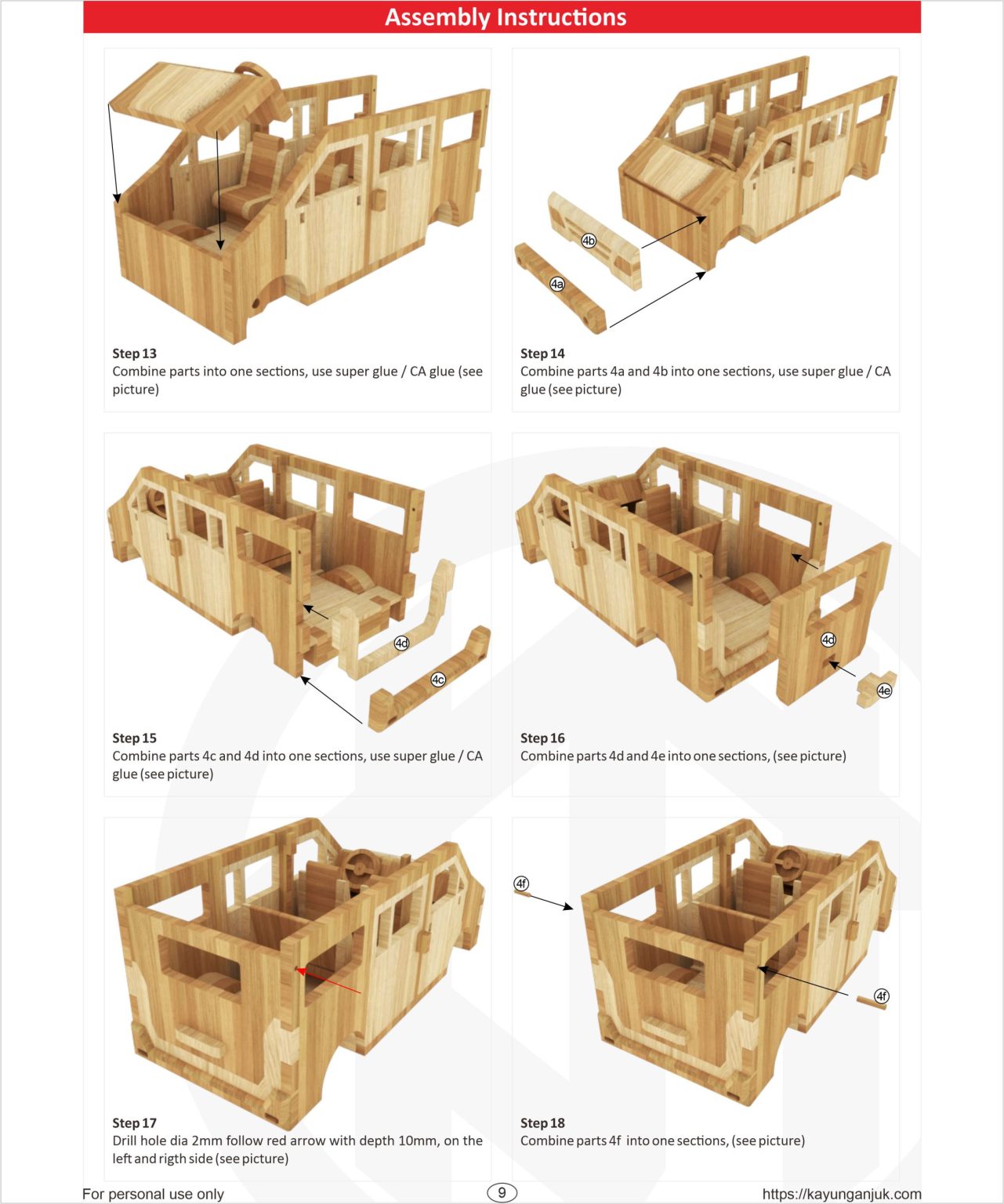 Mini Bus Caravan Wooden Toy Plans Download - Kayu Nganjuk