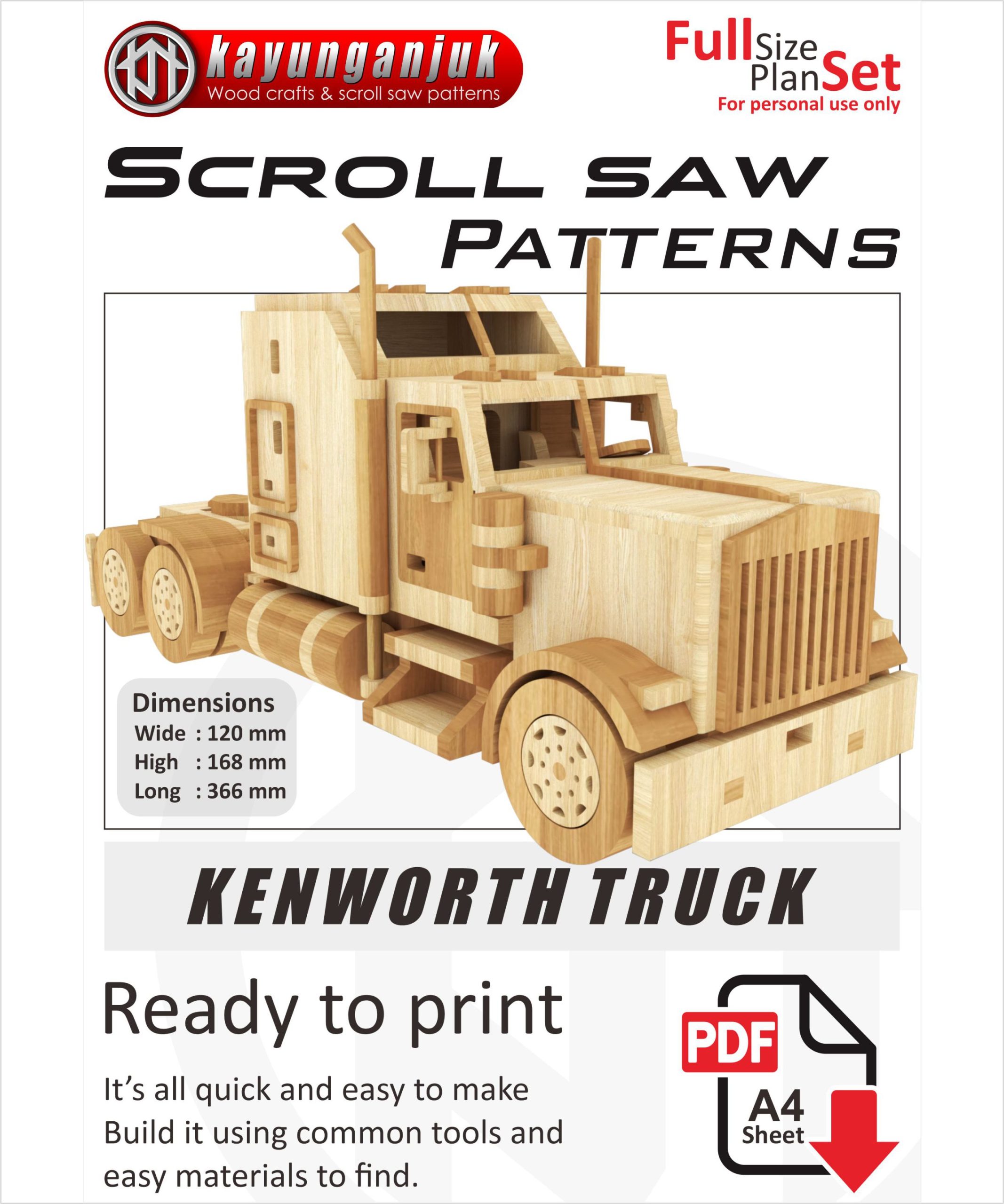 Kenworth Truck Wooden Toy Plans Pdf