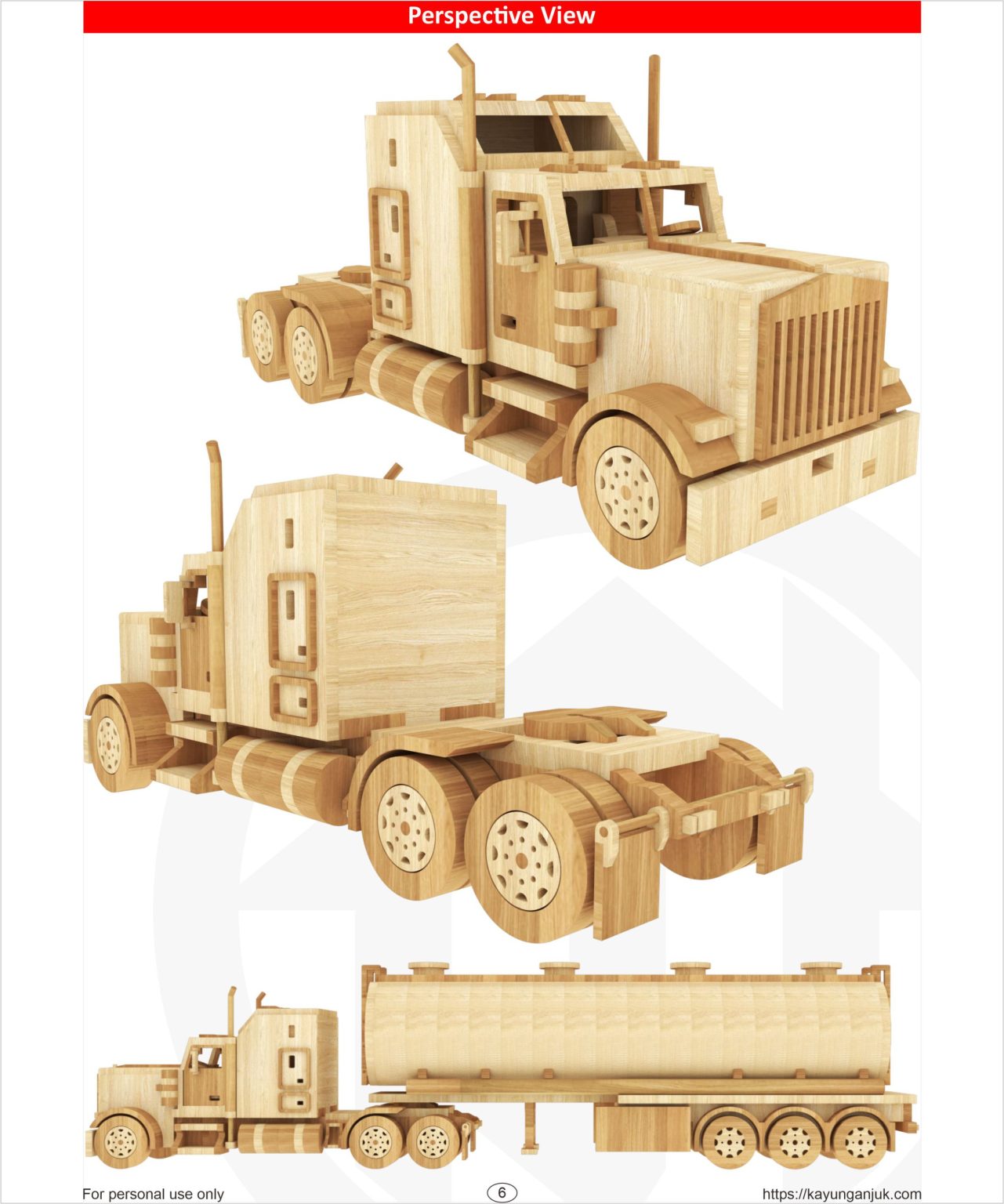 Kenworth Truck Wooden toy plans PDF DOWNLOAD