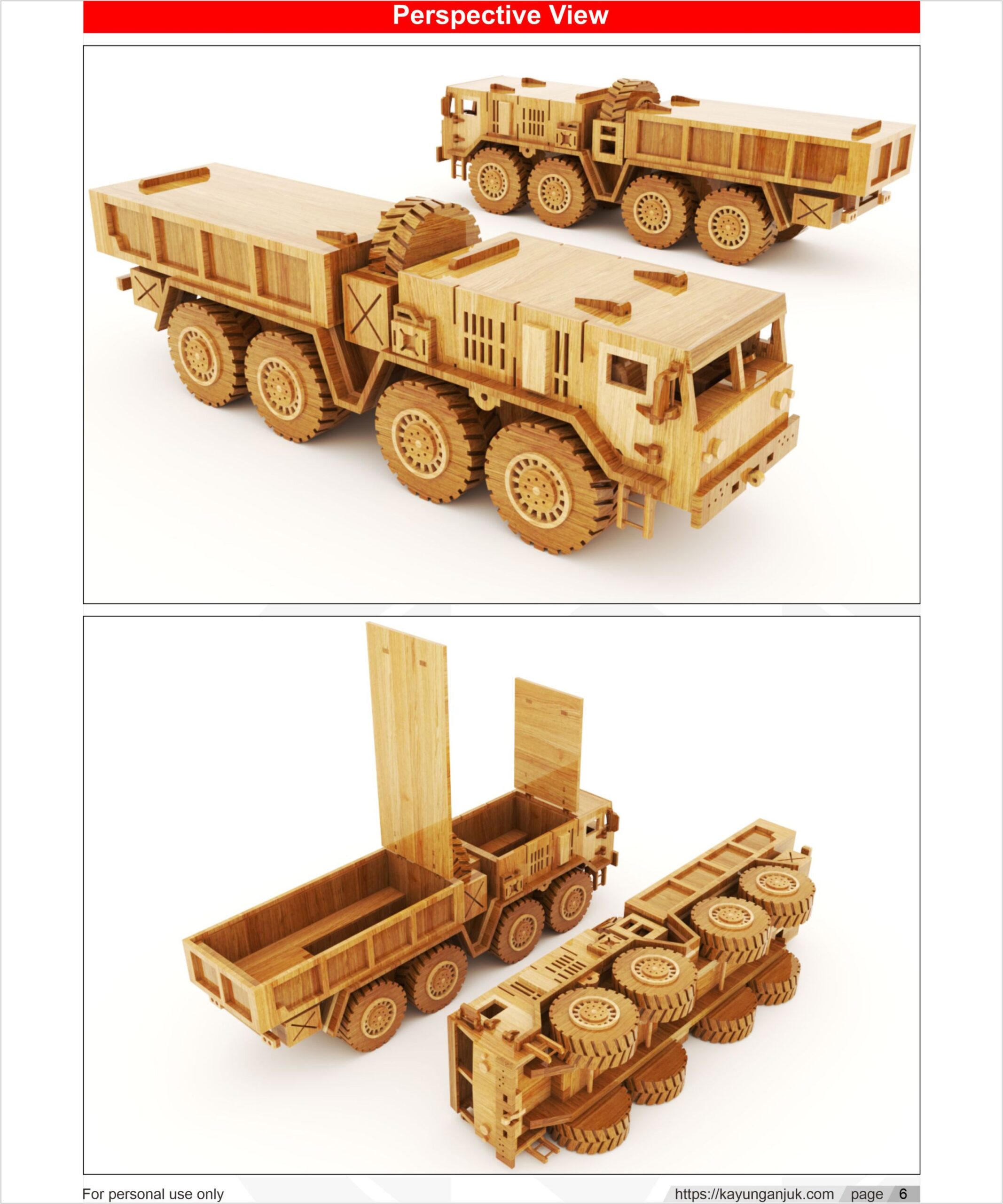 0143_MAZ_537E_Heavy_military_truck_wooden_toy_plans_patterns_pdf_download_3