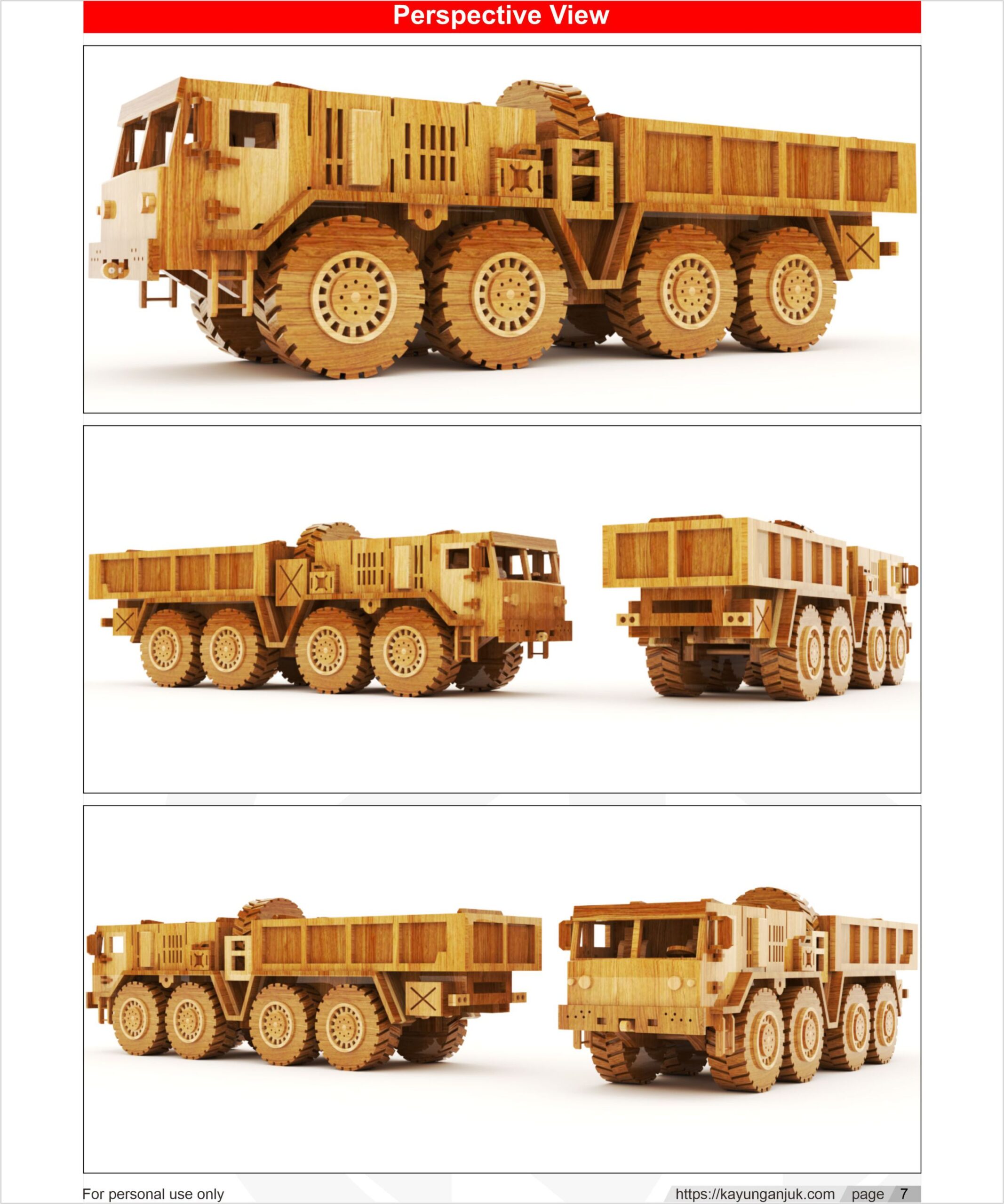 0143_MAZ_537E_Heavy_military_truck_wooden_toy_plans_patterns_pdf_download_4
